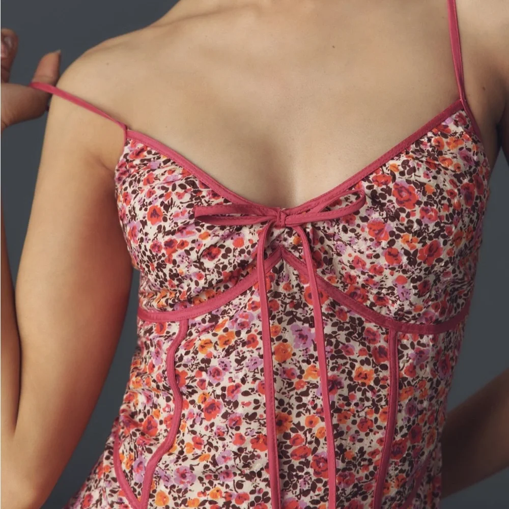 BY ANTHROPOLOGIE PANELED MINI SLIP DRESS - Picture 4 of 4